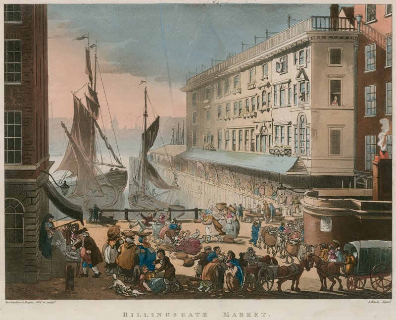 Rynek Billingsgate autorstwa Thomas Rowlandson