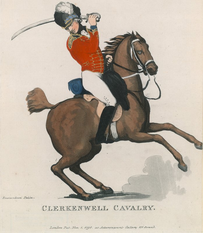 Kawaleria Clerkenwell autorstwa Thomas Rowlandson
