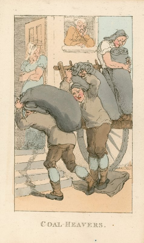 Pracownicy wydobywający węgiel autorstwa Thomas Rowlandson