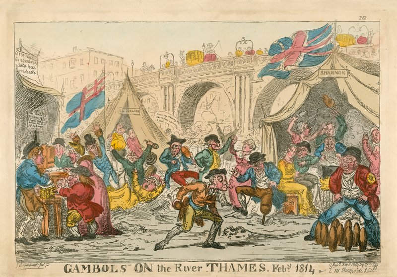 Gambols na Tamizie, luty 1814 autorstwa Thomas Rowlandson
