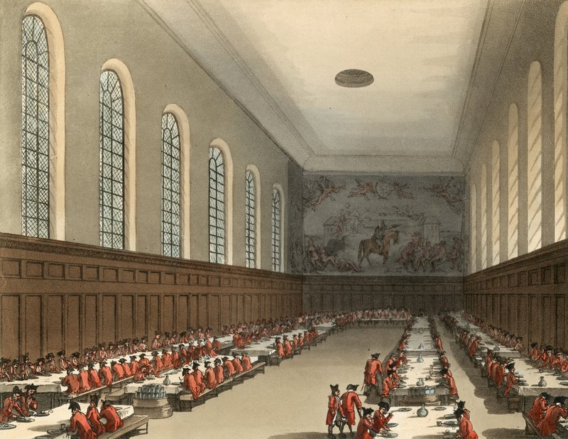 Ogólny widok wnętrza szpitala Chelsea autorstwa Thomas Rowlandson