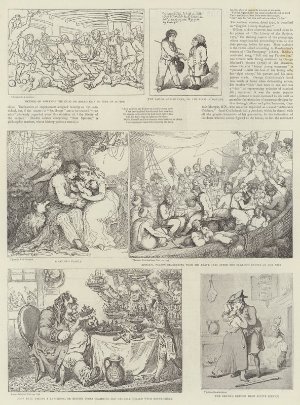 Sztuka humorystyczna na Królewskiej Wystawie Marynarki Wojennej autorstwa Thomas Rowlandson