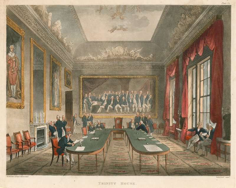 Wnętrze Trinity House autorstwa Thomas Rowlandson