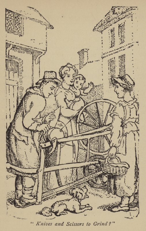 Noże i nożyczki do szlifowania? autorstwa Thomas Rowlandson