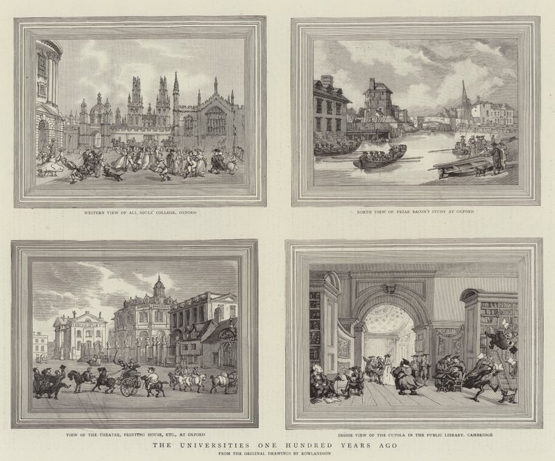 Uniwersytety sto lat temu autorstwa Thomas Rowlandson