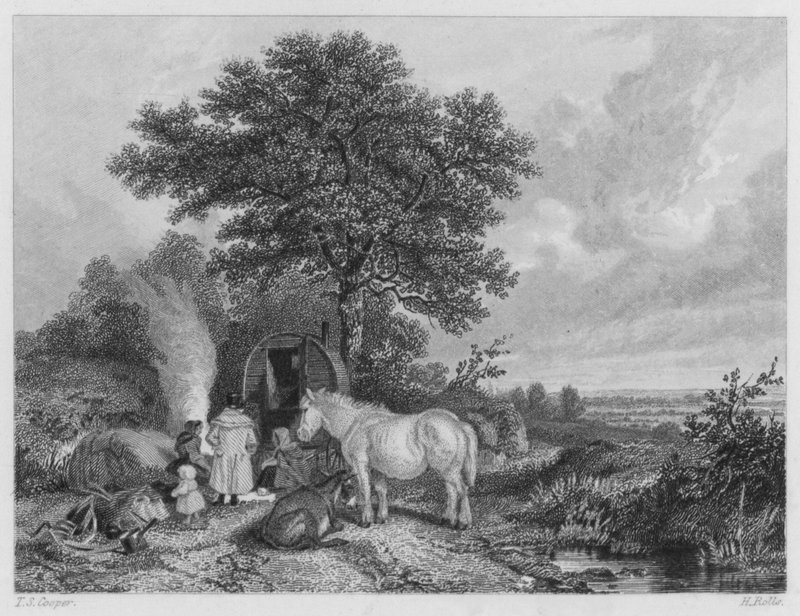 Nawiedzenie Cyganów (rycina) autorstwa Thomas Sidney (after) Cooper