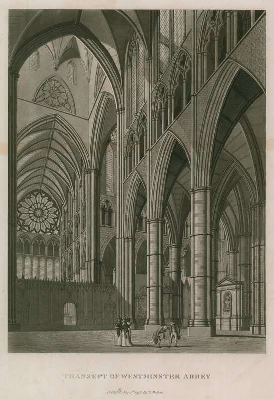 Transept Opactwa Westminsterskiego, Londyn autorstwa Thomas Snr. Malton