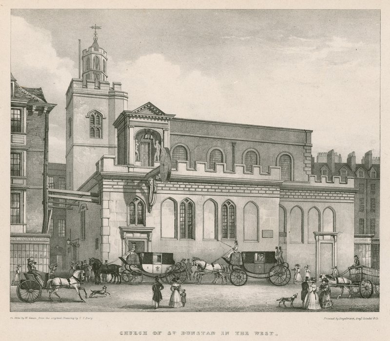 Kościół św Dunstana na Zachodzie autorstwa Thomas Talbot Bury