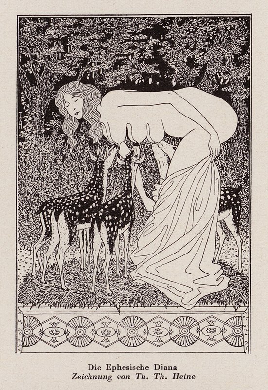 Diana Efeska (litografia) autorstwa Thomas Theodor Heine