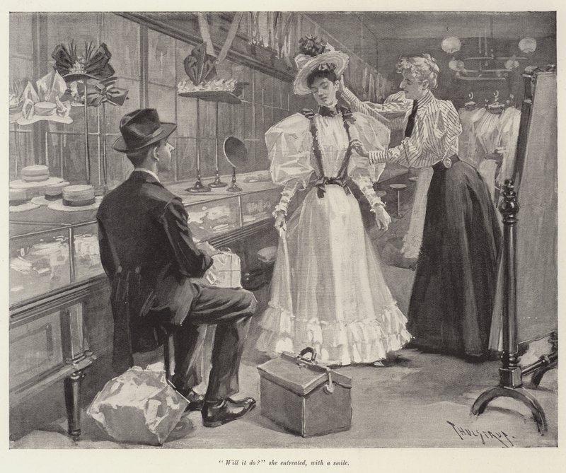 Ilustracja do dnia ich ślubu, W D Howells autorstwa Thure de Thulstrup