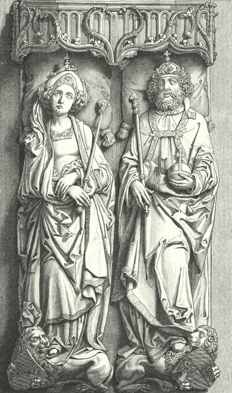 Grób Henryka II, cesarza rzymskiego i Kunigundy z Luksemburga, katedra w Bambergu, Niemcy autorstwa Tilman Riemenschneider