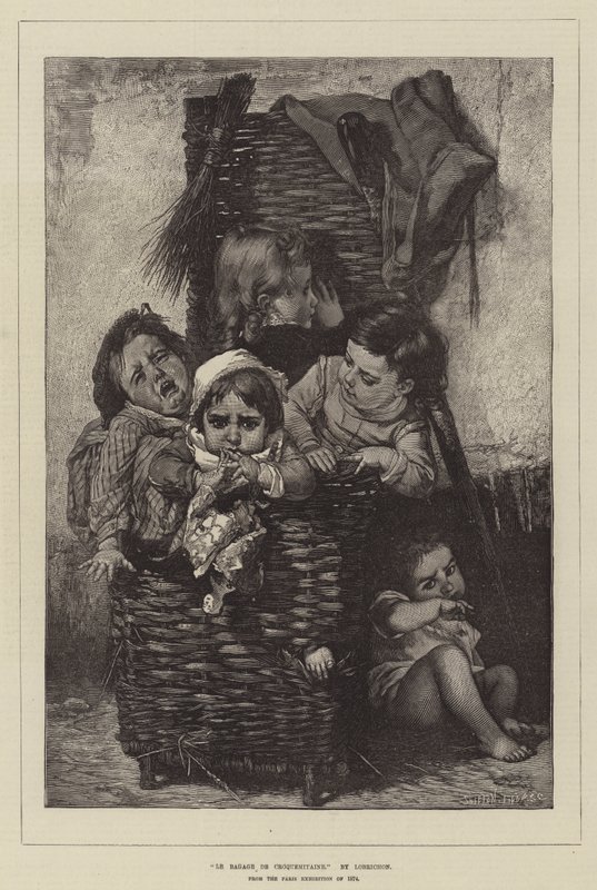 La Bagage de Croquemitaine, z wystawy paryskiej 1874 autorstwa Timoleon Marie Lobrichon