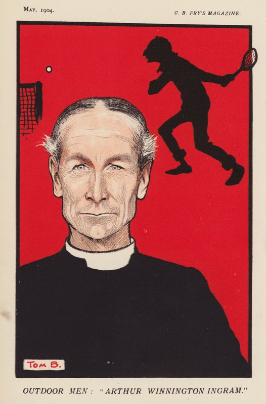 Arthur Winnington-Ingram, biskup Londynu (kolorowa litografia) autorstwa Tom Browne