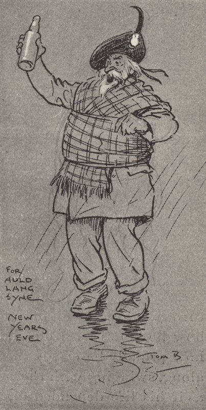 Dla Auld Lang Syne, Sylwester autorstwa Tom Browne