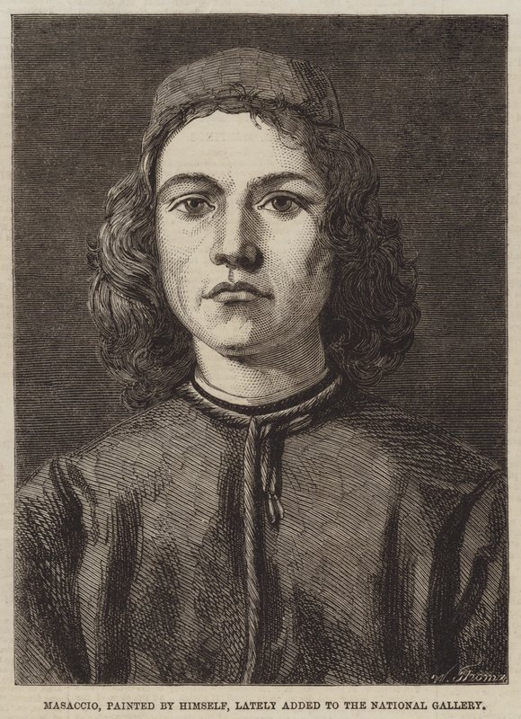 Masaccio, namalowany przez niego samego, ostatnio dodany do National Gallery autorstwa Tommaso Masaccio