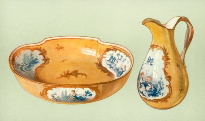 Ewer i Basin, Sevres, żółta ziemia autorstwa Unbekannt Unbekannt