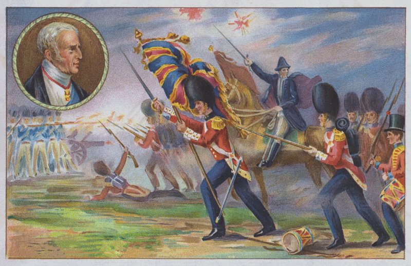 Książę Wellington dowodzący brytyjską armią w bitwie pod Waterloo autorstwa Unknown artist