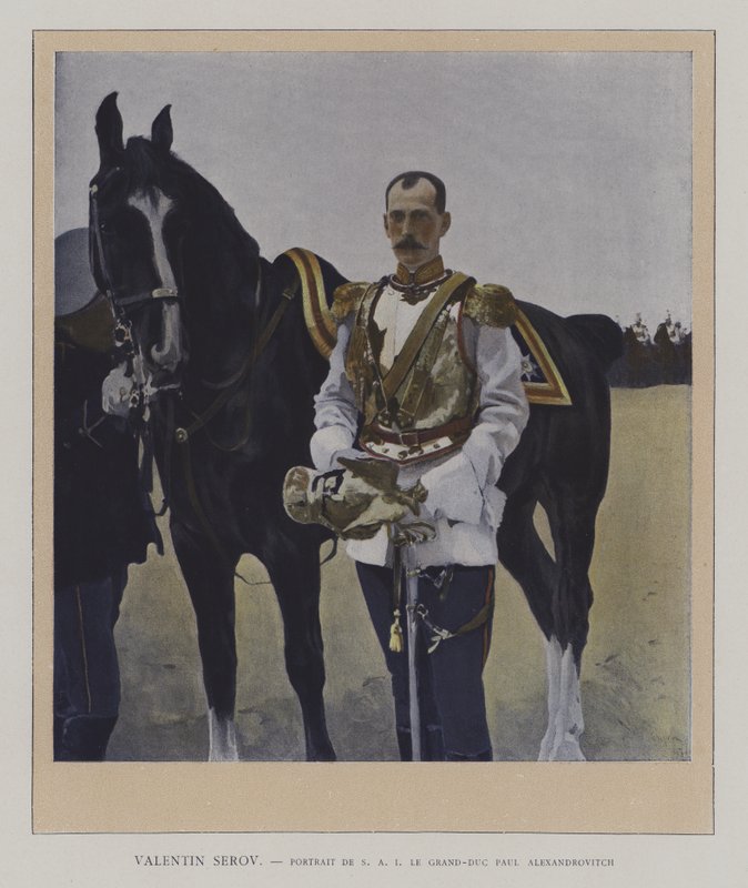 Portret wielkiego księcia Pawła Aleksandrowicza Rosji (kolor lito) autorstwa Valentin Aleksandrovich (after) Serov