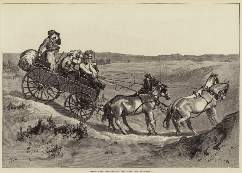 Amerykańskie szkice, podróże po prerii, Indianie w zasięgu wzroku autorstwa Valentine Walter Lewis Bromley
