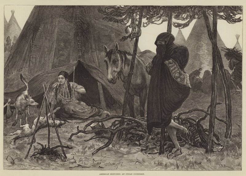 Amerykańskie szkice, indyjskie zaloty autorstwa Valentine Walter Lewis Bromley