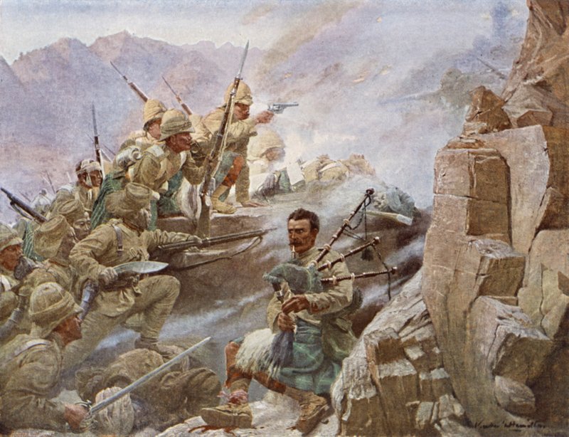 Szturm na Dargai, druga bitwa pod Malakand, północno-zachodnia granica, 1897 autorstwa Vereker Monteith Hamilton