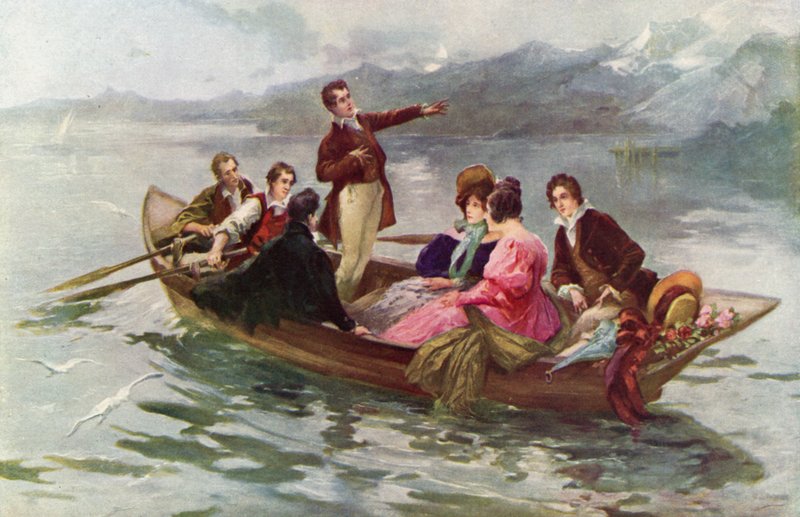 Byron i Shelley nad Jeziorem Genewskim autorstwa Vicente de Paredes