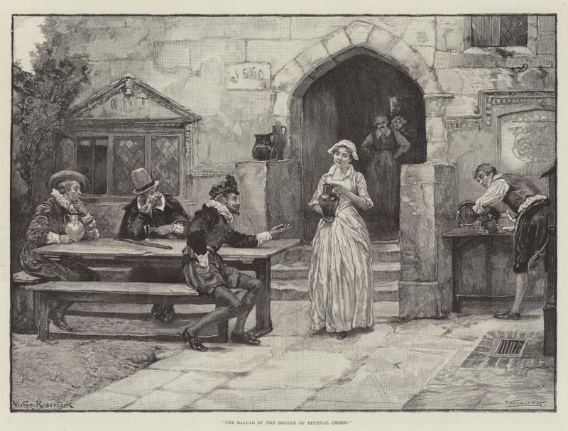 Ballada o żebraku z Bethnal Green autorstwa Victor John Robertson