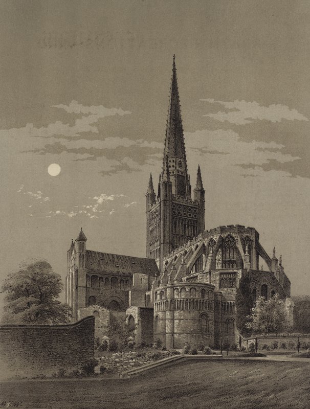 Katedra w Norwich, Norfolk autorstwa W.L. Walton