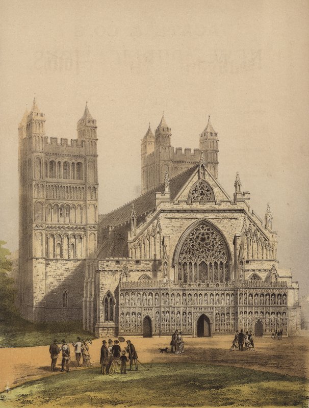 Katedra w Exeter, Devon autorstwa W.L. Walton