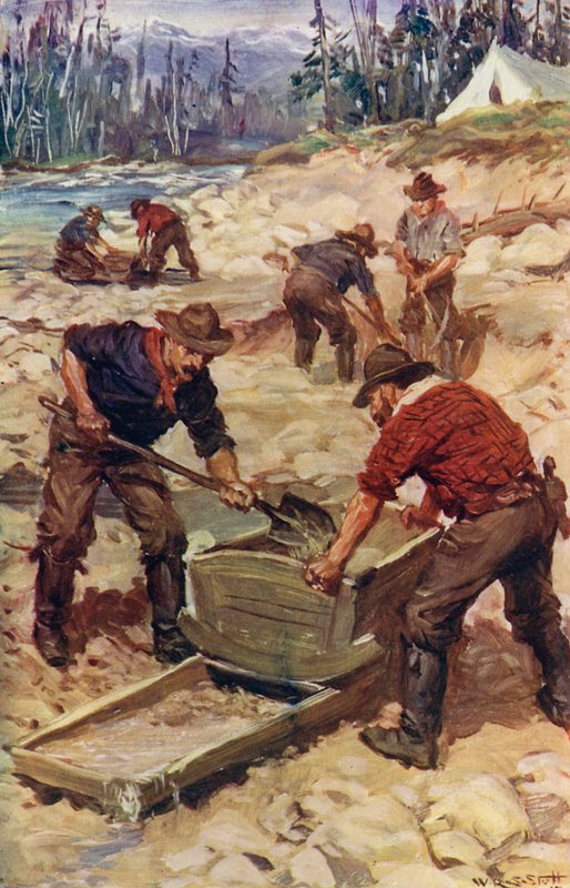 Pranie złota na brzegach Frazer (kolor lito) autorstwa W.R.S. (after) Stott