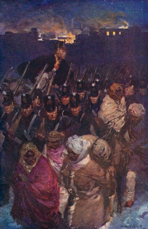 Wycofanie się armii brytyjskiej z Kabulu (kolor lito) autorstwa W.R.S. (after) Stott