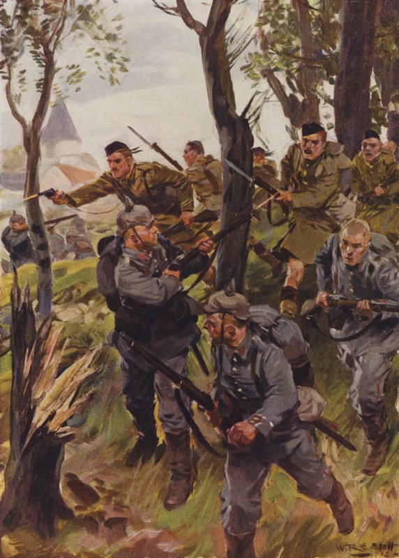Seaforth Highlanders rozgromili wroga (kolor lito) autorstwa W.R.S. (after) Stott