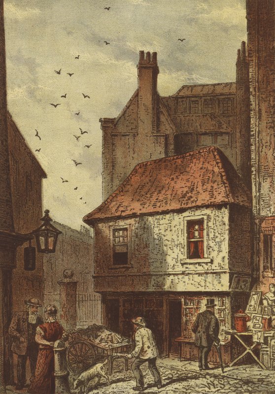 Stary Sklep, Clare Market (chromolitho) autorstwa Waldo Sargeant
