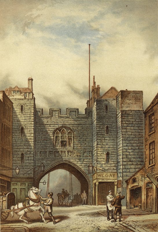 Brama Św. Jana, Clerkenwell (chromolitho) autorstwa Waldo Sargeant