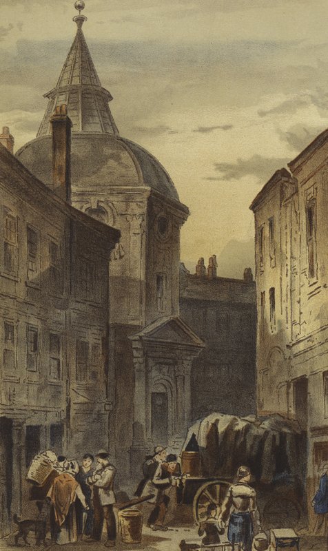 Warwick Lane, Newgate Street, Miasto (chromolitho) autorstwa Waldo Sargeant