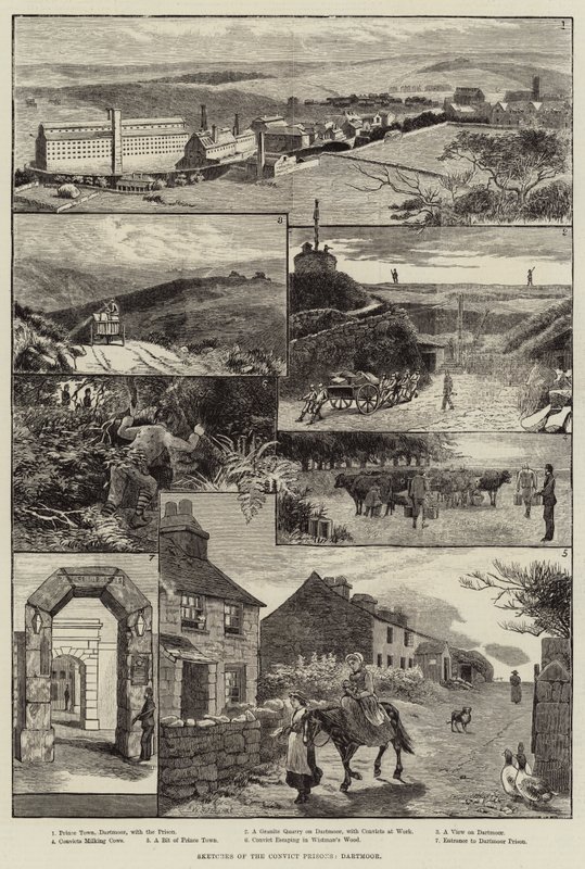 Szkice z więzień skazańców, Dartmoor autorstwa Walter Bothams