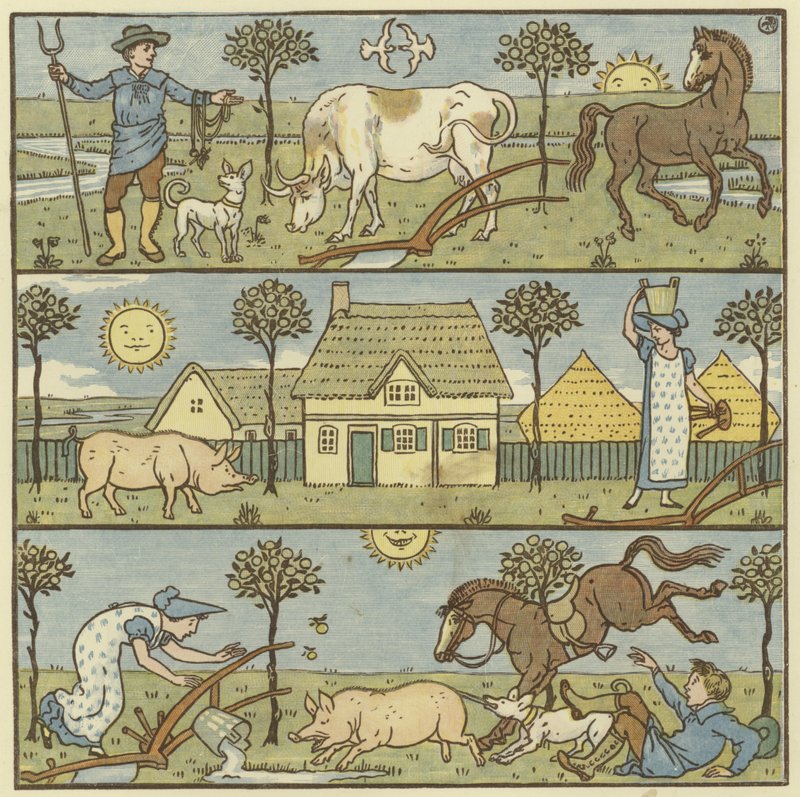 Kiedyś żył mały człowiek autorstwa Walter Crane
