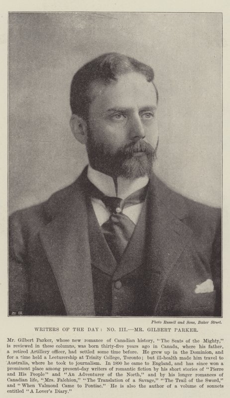 Writers of the Day, pan Gilbert Parker autorstwa Walter Crane