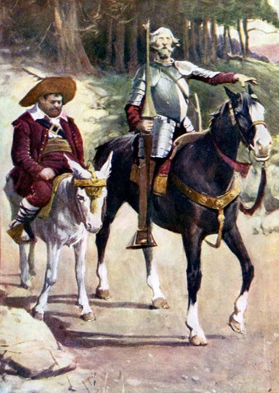 Ilustracja do Don Kichota autorstwa Walter Grieve
