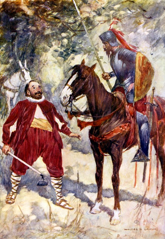 Ilustracja do Don Kichota autorstwa Walter Grieve