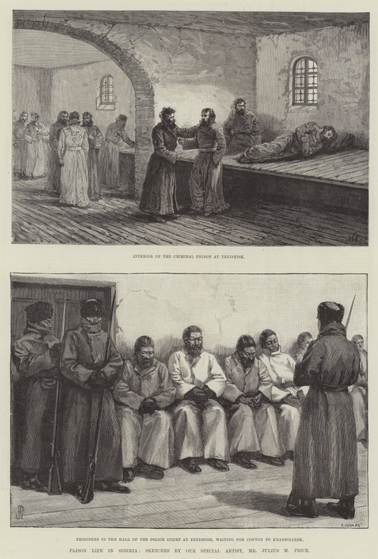 Życie więzienne na Syberii autorstwa Walter Paget