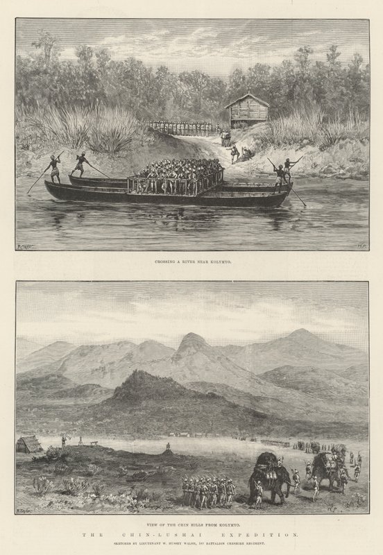 Wyprawa Chin-Lushai autorstwa Walter Paget