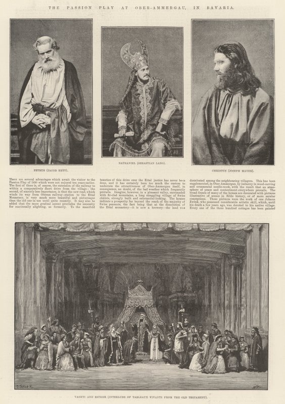 Spektakl pasyjny w Oberammergau w Bawarii autorstwa Walter Paget