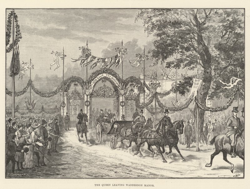 Królowa opuszcza Waddesdon Manor autorstwa Walter Paget