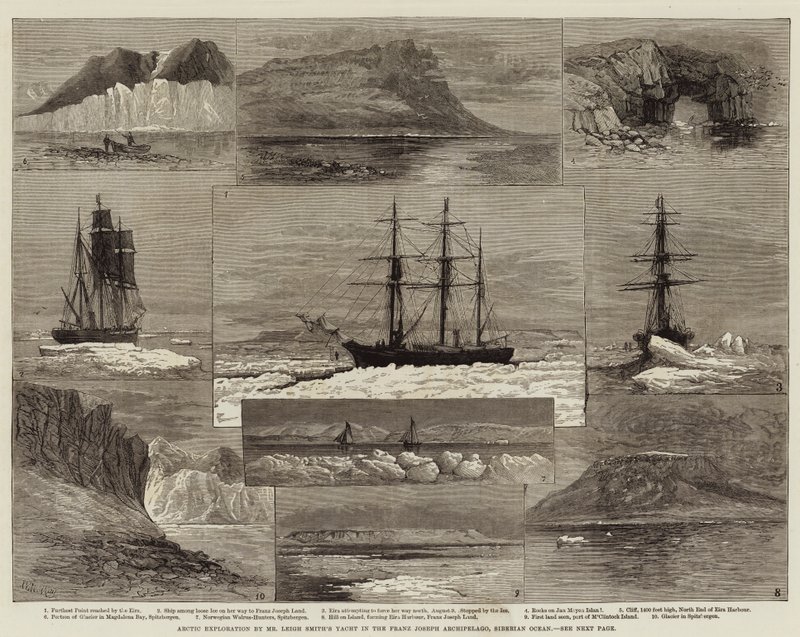 Eksploracja Arktyki jachtem pana Leigh Smitha na archipelagu Franciszka Józefa na Oceanie Syberyjskim autorstwa Walter William May