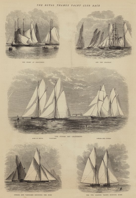 Wyścig Royal Thames Yacht Club autorstwa Walter William May