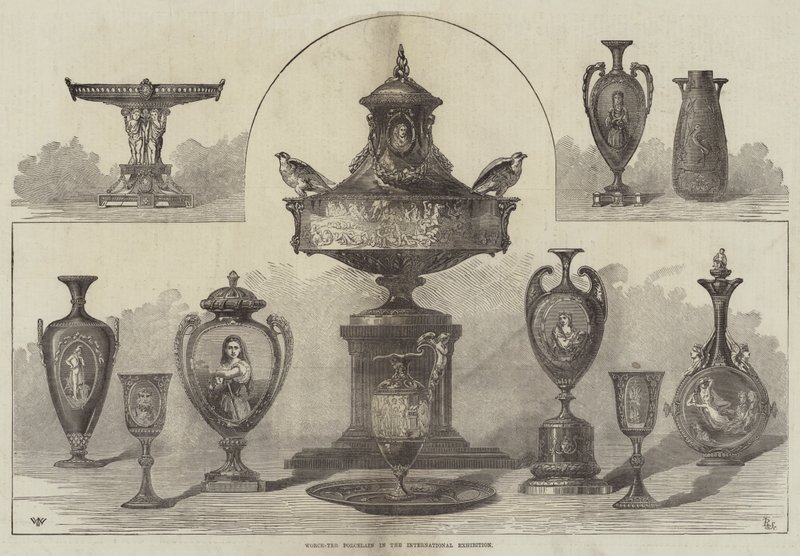 Porcelana Worcester na Międzynarodowej Wystawie autorstwa Thomas Walter Wilson