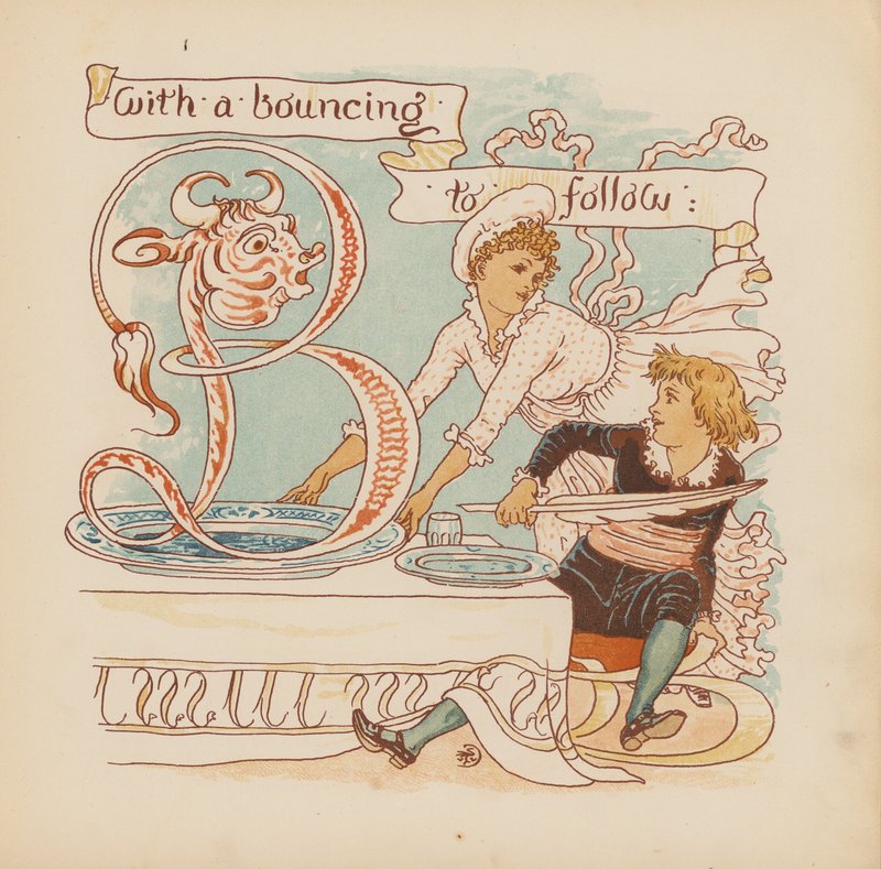 Ilustracja do Pothooks and Perseverance autorstwa Waltera Crane