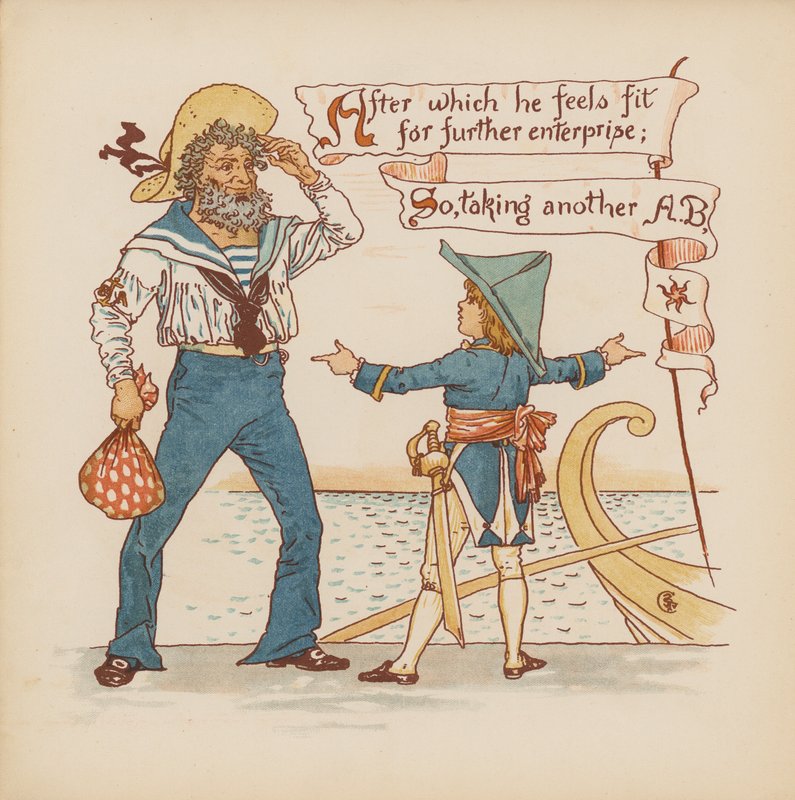 Ilustracja do Pothooks and Perseverance autorstwa Waltera Crane
