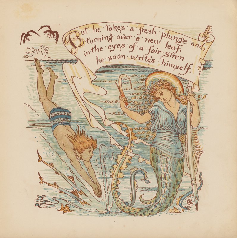Ilustracja do Pothooks and Perseverance autorstwa Waltera Crane